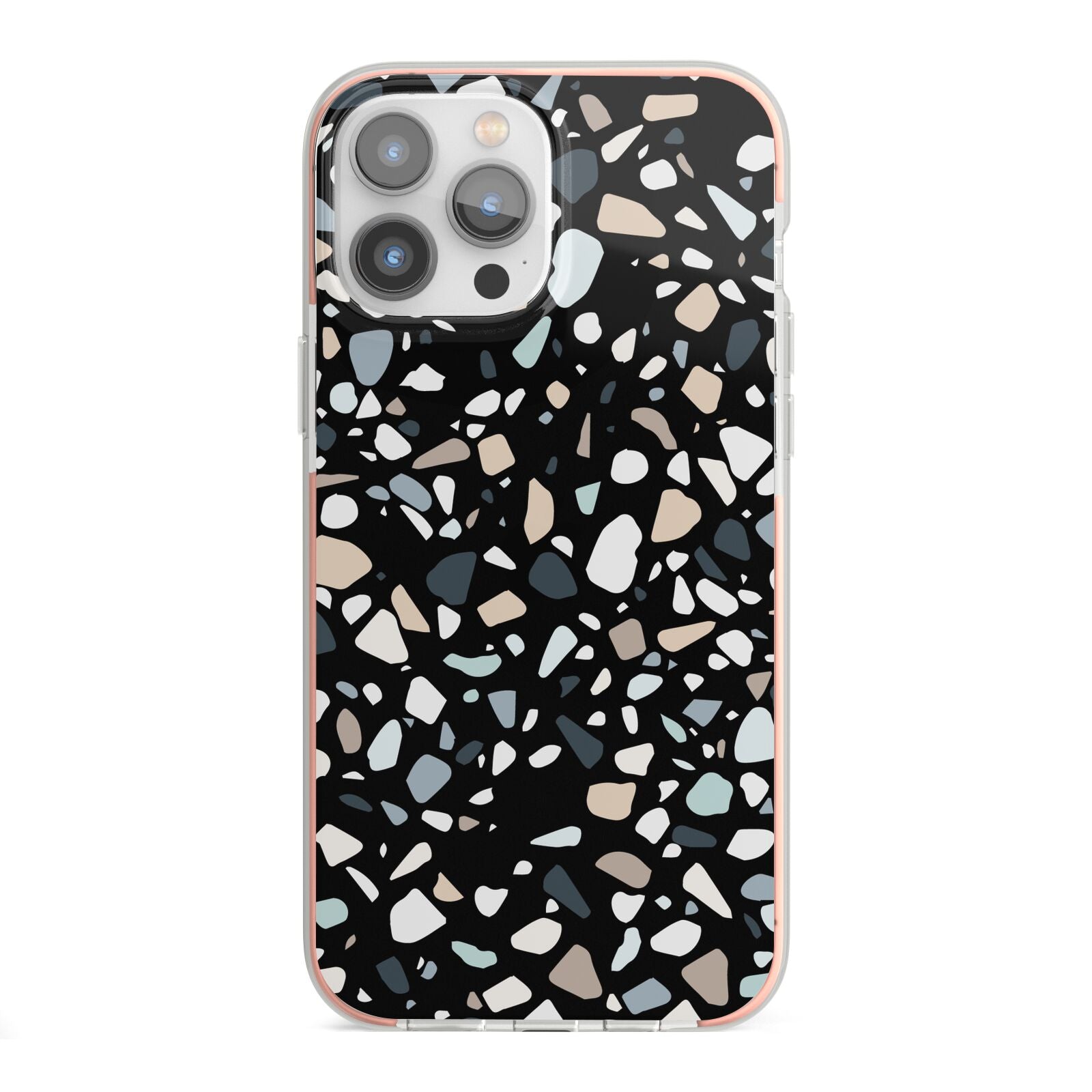 Terrazzo iPhone 13 Pro Max TPU Impact Case with Pink Edges