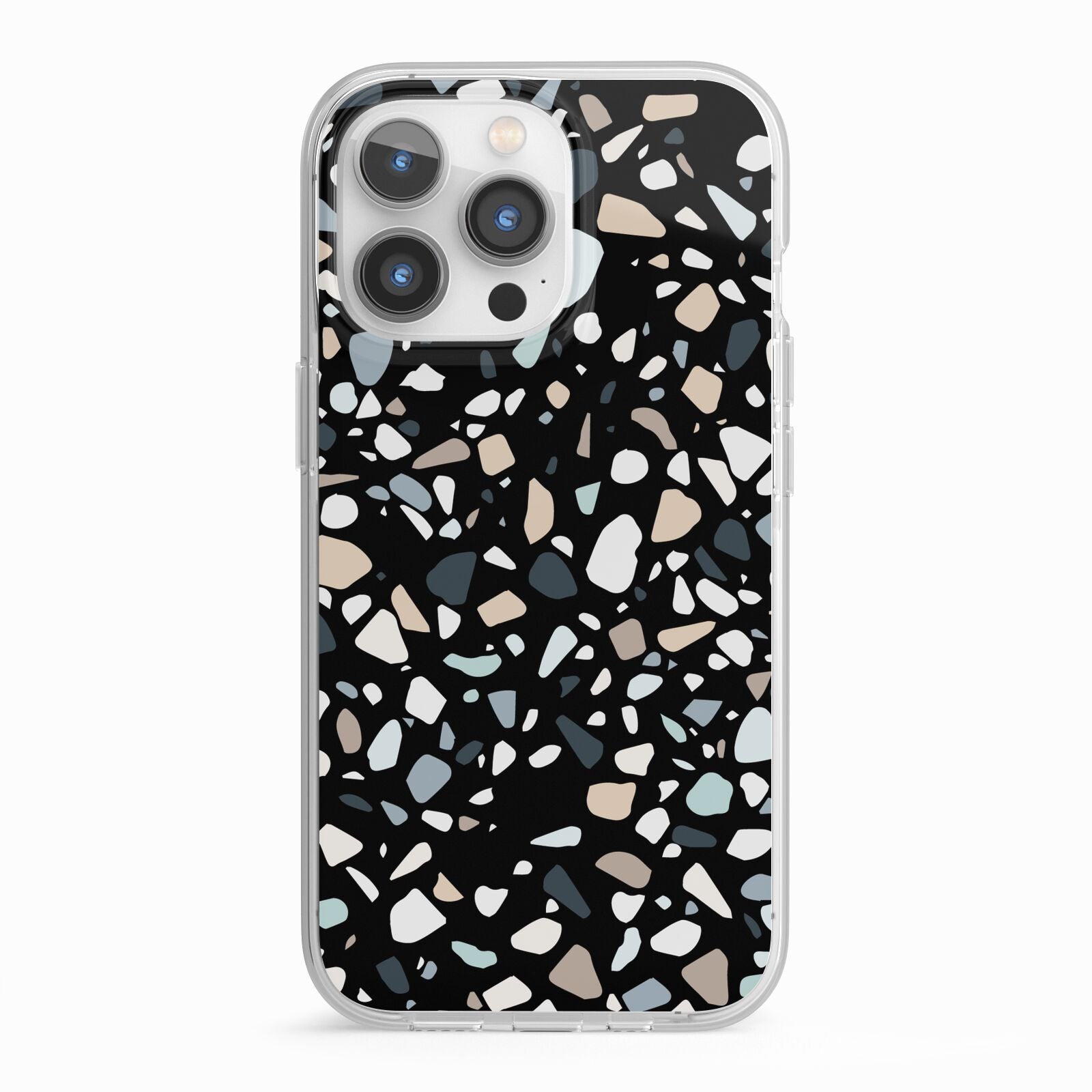 Terrazzo iPhone 13 Pro TPU Impact Case with White Edges