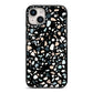 Terrazzo iPhone 14 Black Impact Case on Silver phone