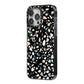 Terrazzo iPhone 14 Pro Max Black Impact Case Side Angle on Silver phone