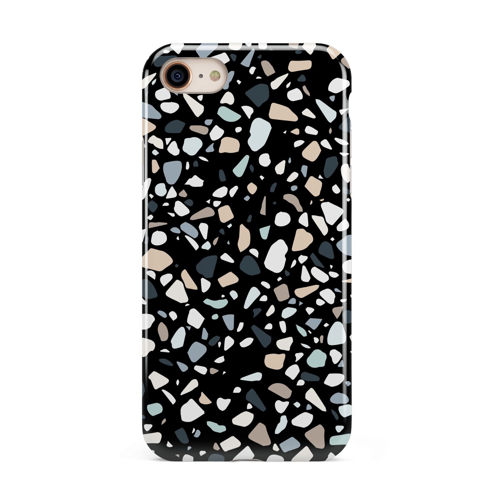 Terrazzo iPhone 8 3D Tough Case on Gold Phone