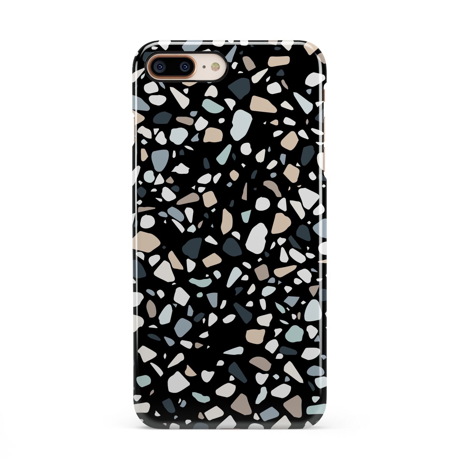 Terrazzo iPhone 8 Plus 3D Snap Case on Gold Phone