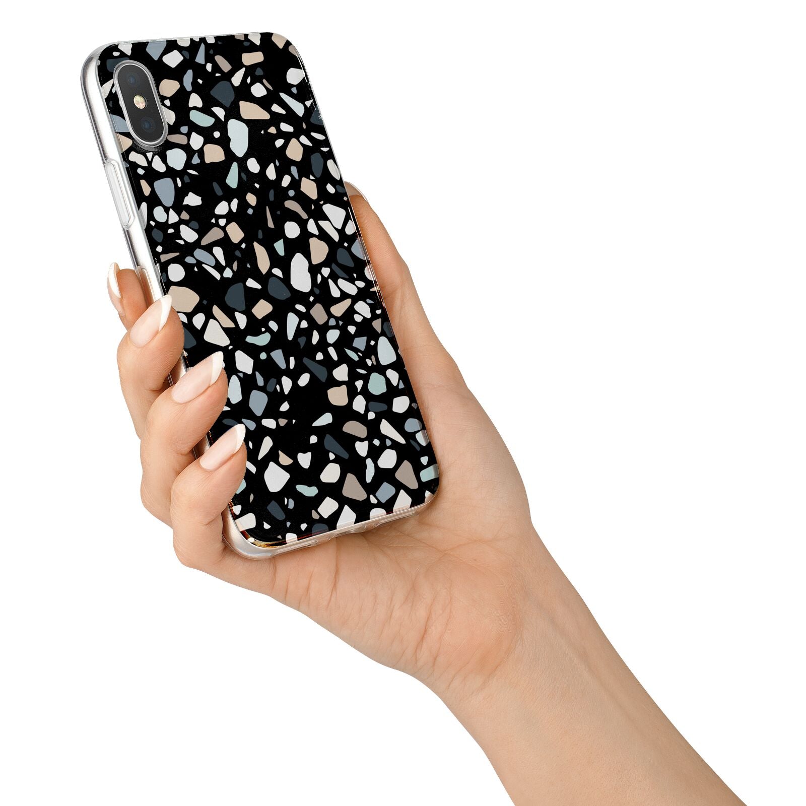 Terrazzo iPhone X Bumper Case on Silver iPhone Alternative Image 2