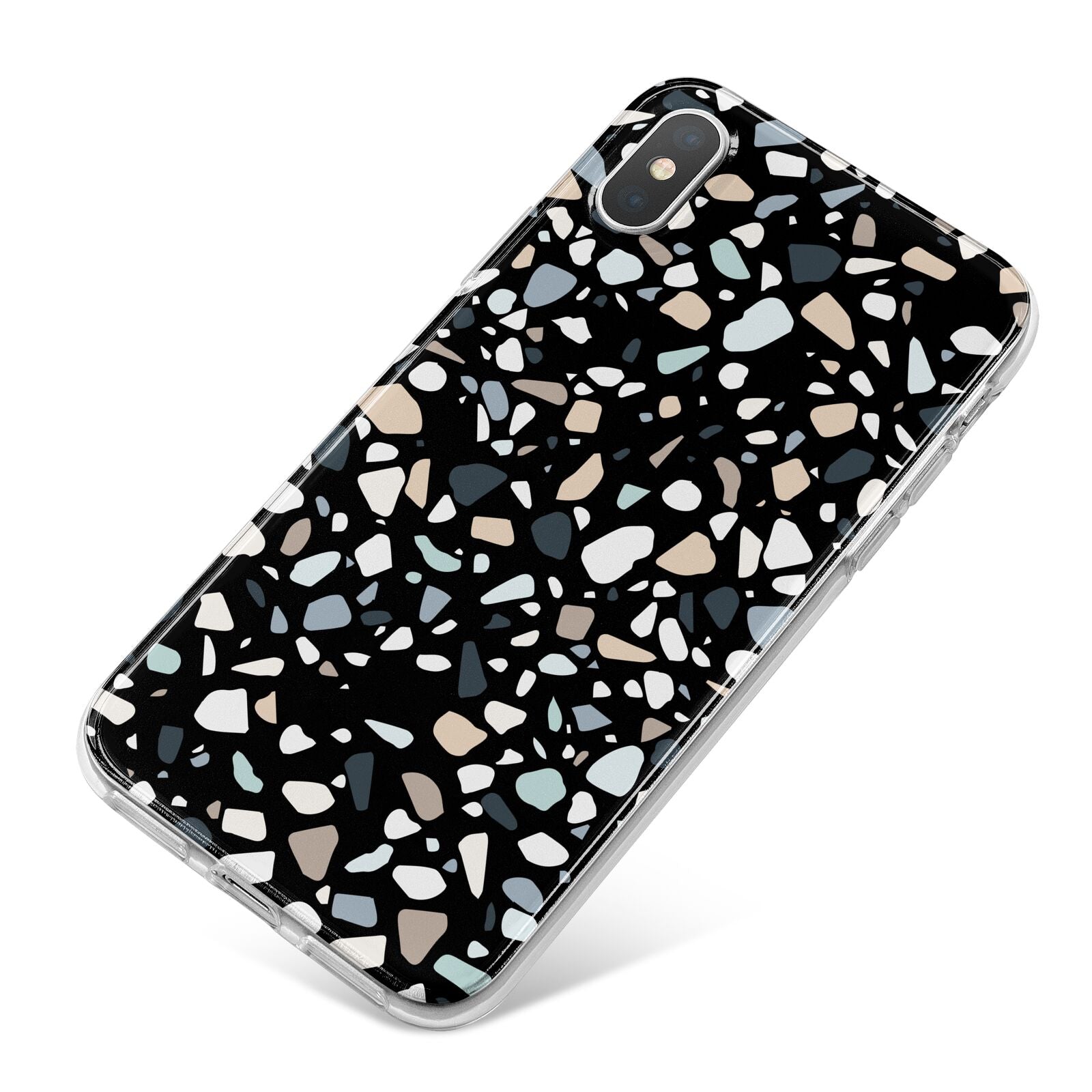 Terrazzo iPhone X Bumper Case on Silver iPhone