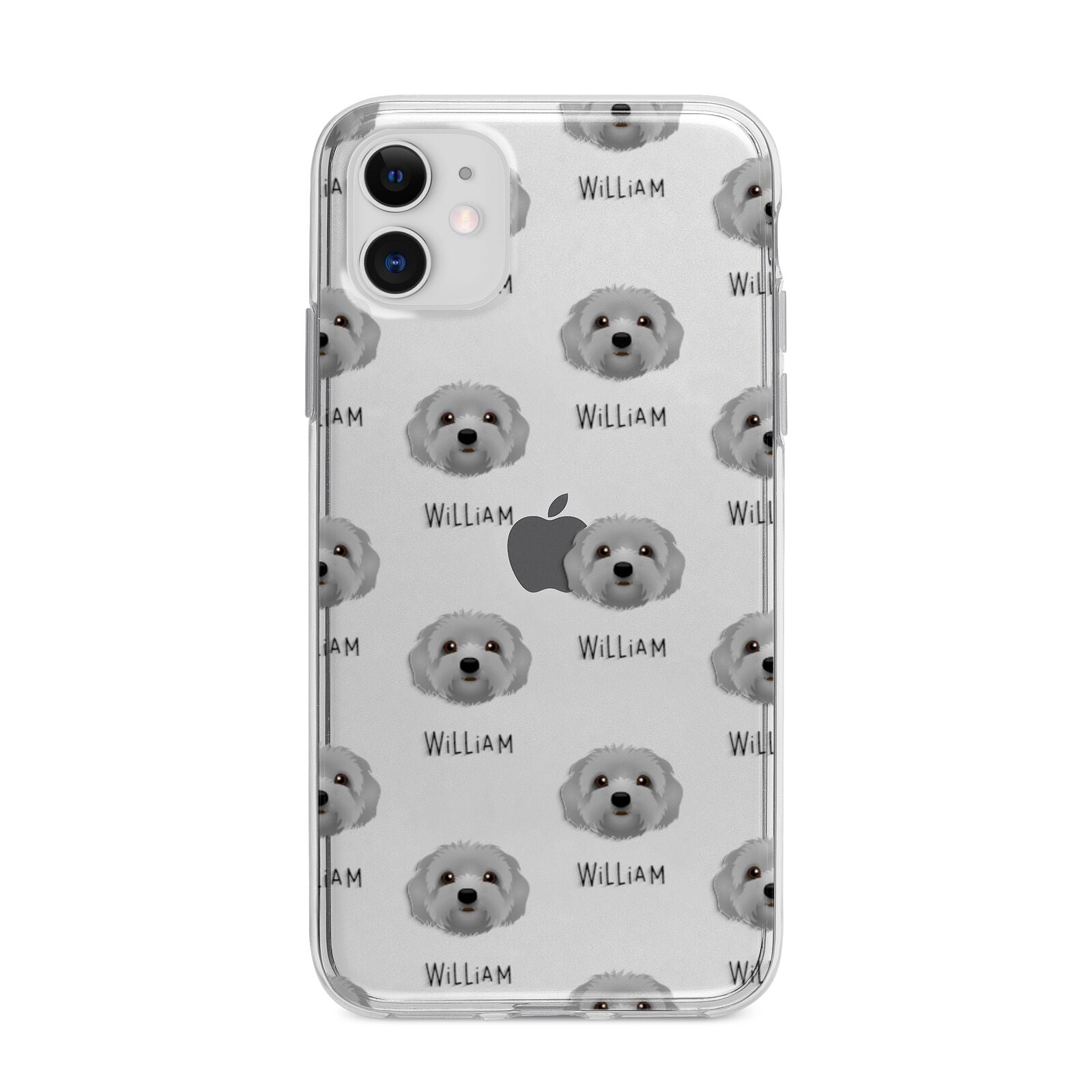 Terri Poo Icon with Name Apple iPhone 11 in White with Bumper Case