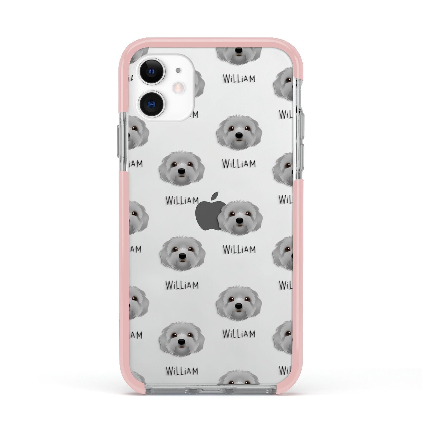 Terri Poo Icon with Name Apple iPhone 11 in White with Pink Impact Case