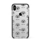 Terri Poo Icon with Name Apple iPhone Xs Max Impact Case Black Edge on Silver Phone