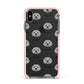 Terri Poo Icon with Name Apple iPhone Xs Max Impact Case Pink Edge on Black Phone