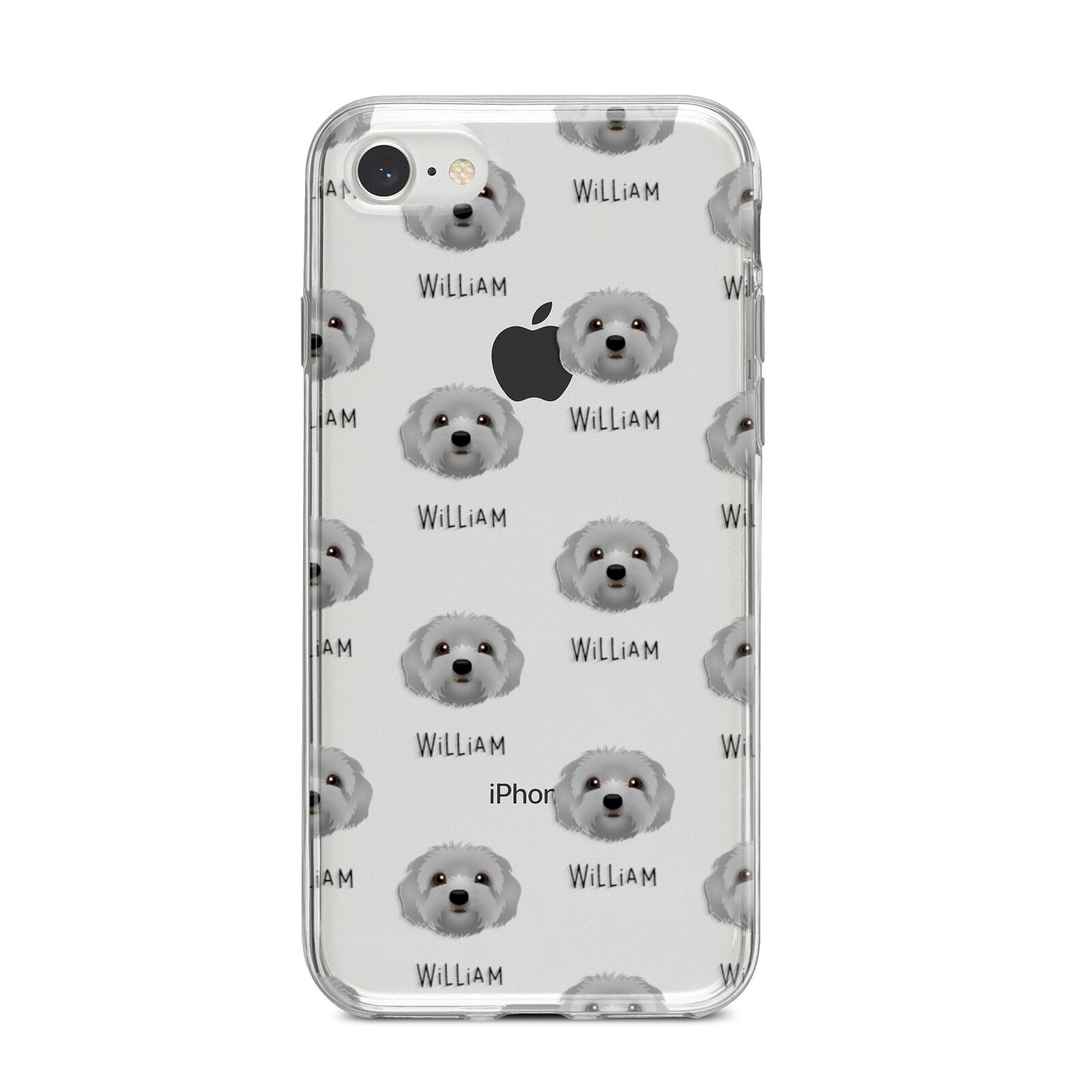 Terri Poo Icon with Name iPhone 8 Bumper Case on Silver iPhone