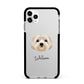 Terri Poo Personalised Apple iPhone 11 Pro Max in Silver with Black Impact Case