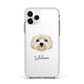 Terri Poo Personalised Apple iPhone 11 Pro in Silver with White Impact Case