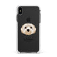Terri Poo Personalised Apple iPhone Xs Max Impact Case White Edge on Black Phone