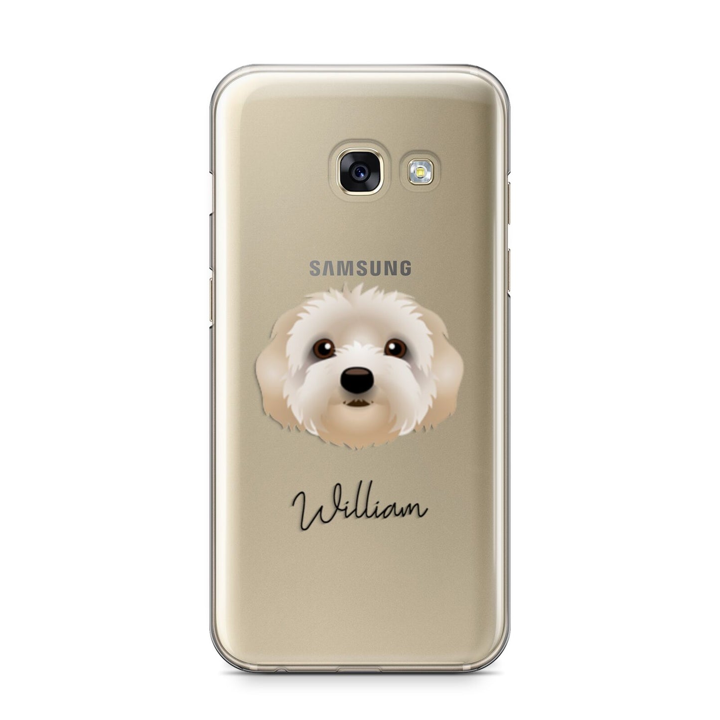 Terri Poo Personalised Samsung Galaxy A3 2017 Case on gold phone