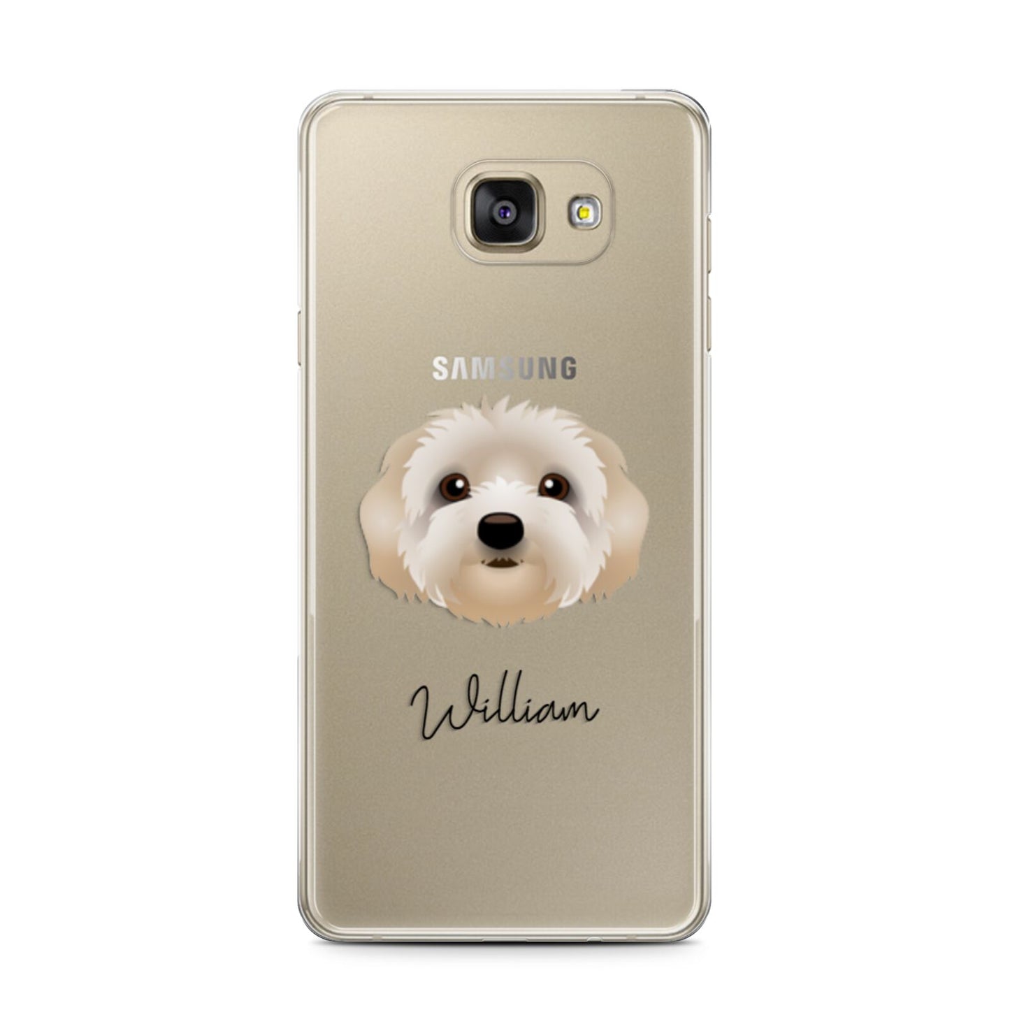 Terri Poo Personalised Samsung Galaxy A7 2016 Case on gold phone