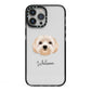 Terri Poo Personalised iPhone 13 Pro Max Black Impact Case on Silver phone