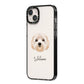 Terri Poo Personalised iPhone 14 Plus Black Impact Case Side Angle on Silver phone