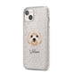 Terri Poo Personalised iPhone 14 Plus Glitter Tough Case Starlight Angled Image