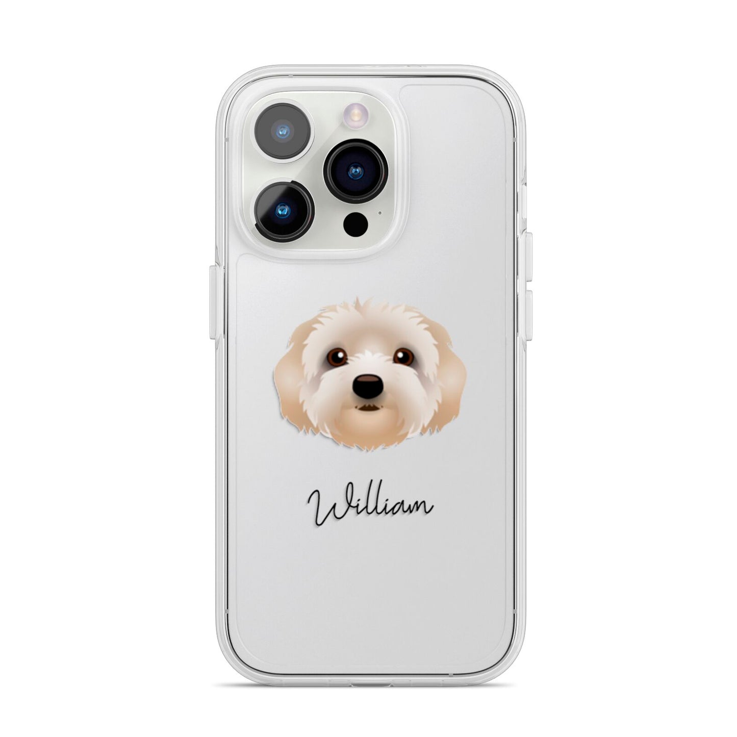 Terri Poo Personalised iPhone 14 Pro Clear Tough Case Silver