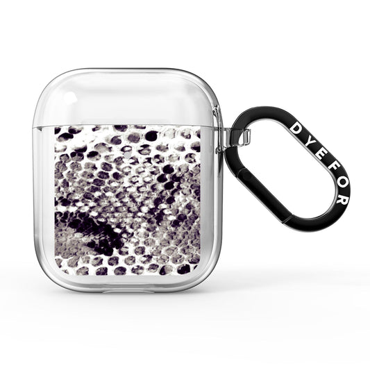 Textured Snakeskin AirPods Clear Case