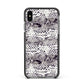 Textured Snakeskin Apple iPhone Xs Max Impact Case Black Edge on Black Phone