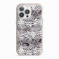 Textured Snakeskin iPhone 13 Pro TPU Impact Case with Pink Edges