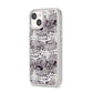Textured Snakeskin iPhone 14 Glitter Tough Case Starlight Angled Image
