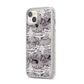 Textured Snakeskin iPhone 14 Plus Glitter Tough Case Starlight Angled Image