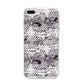 Textured Snakeskin iPhone 8 Plus Bumper Case on Silver iPhone