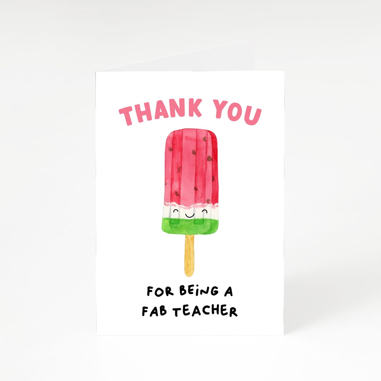 Thank You Fab Teacher A5 Greetings Card