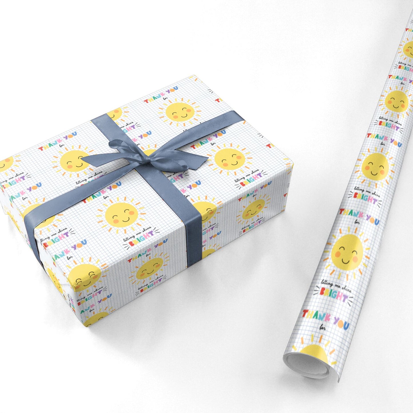 Thank You For Letting Me Shine Bright Personalised Wrapping Paper