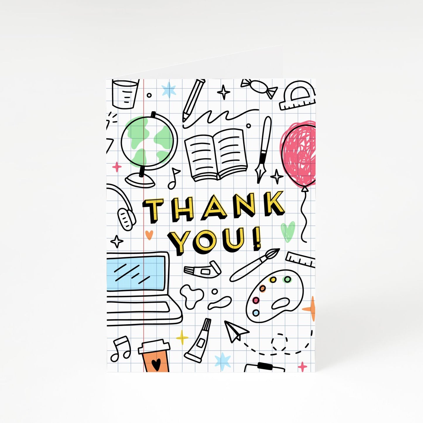 Thank You School Teacher A5 Greetings Card