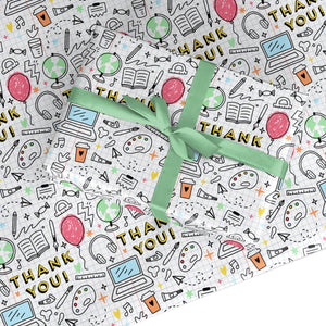 Thank You School Teacher Wrapping Paper