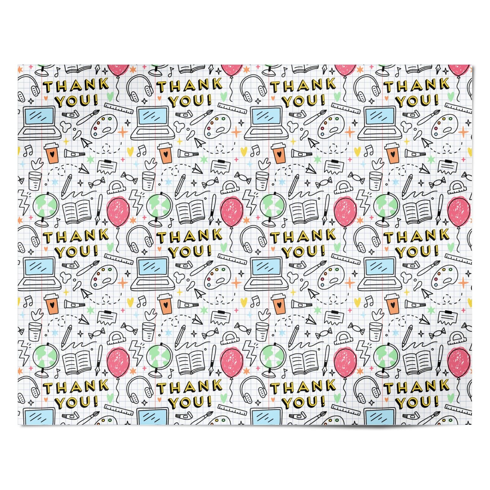 Thank You School Teacher Personalised Wrapping Paper Alternative