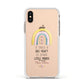 Thank You Teacher Apple iPhone Xs Impact Case White Edge on Gold Phone