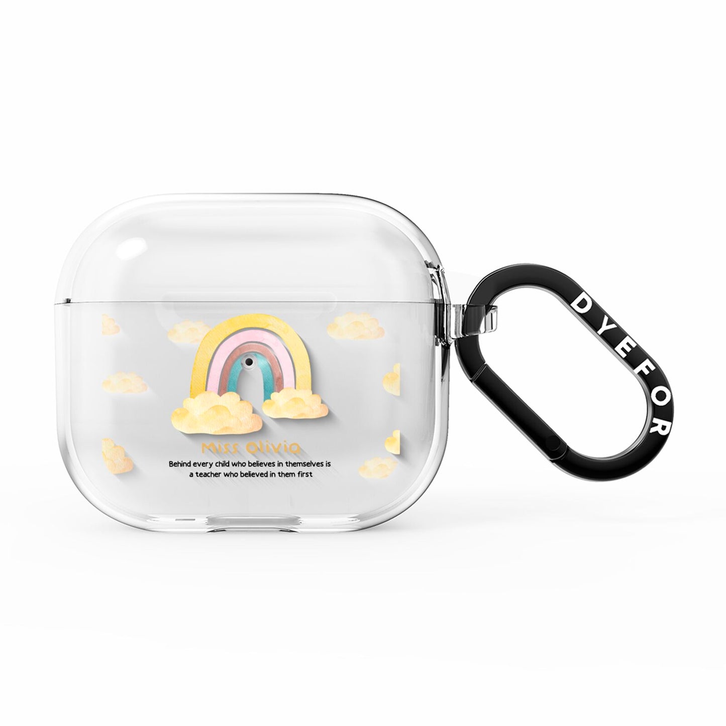 Thank You Teacher Personalised AirPods Clear Case 3rd Gen