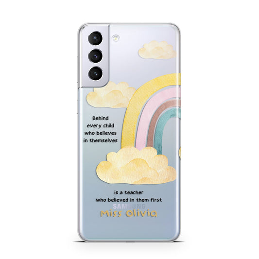 Thank You Teacher Personalised Samsung S21 Plus Phone Case