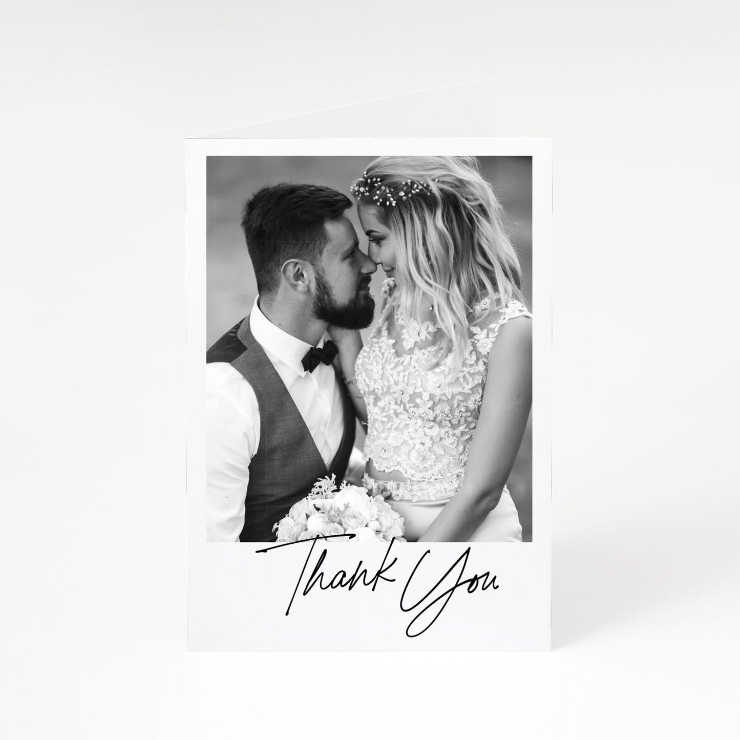 Thank You Wedding Photograph A5 Greetings Card