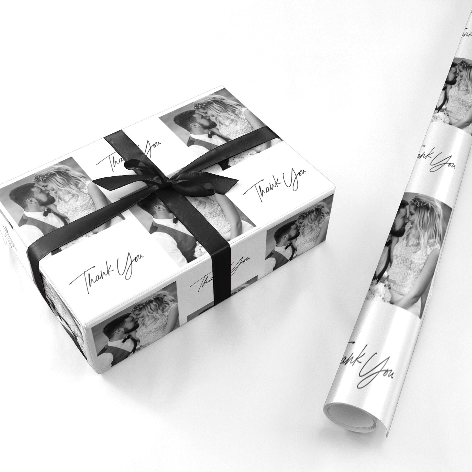 Thank You Wedding Photograph Personalised Wrapping Paper
