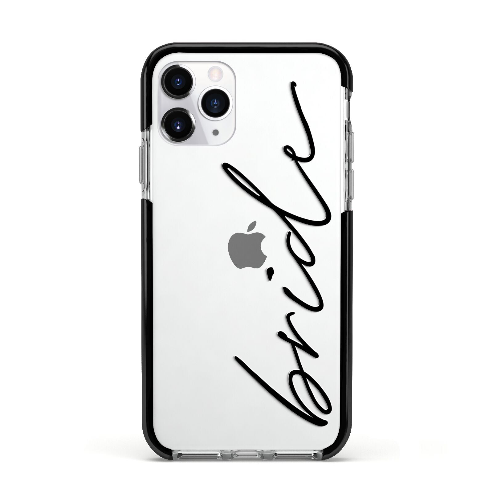 The Bride Apple iPhone 11 Pro in Silver with Black Impact Case