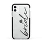 The Bride Apple iPhone 11 in White with Black Impact Case