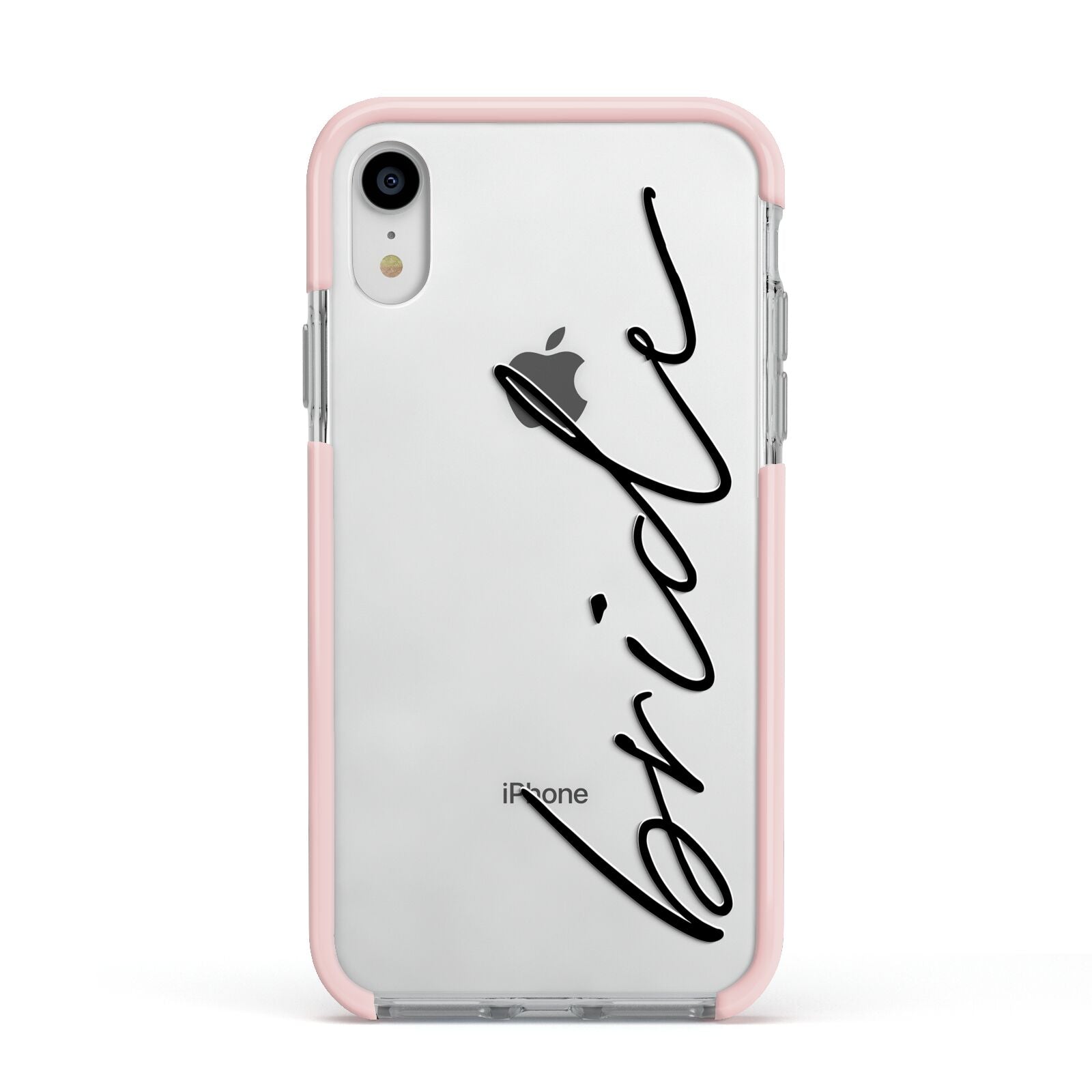 The Bride Apple iPhone XR Impact Case Pink Edge on Silver Phone