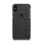 The Bride Apple iPhone Xs Impact Case Black Edge on Black Phone