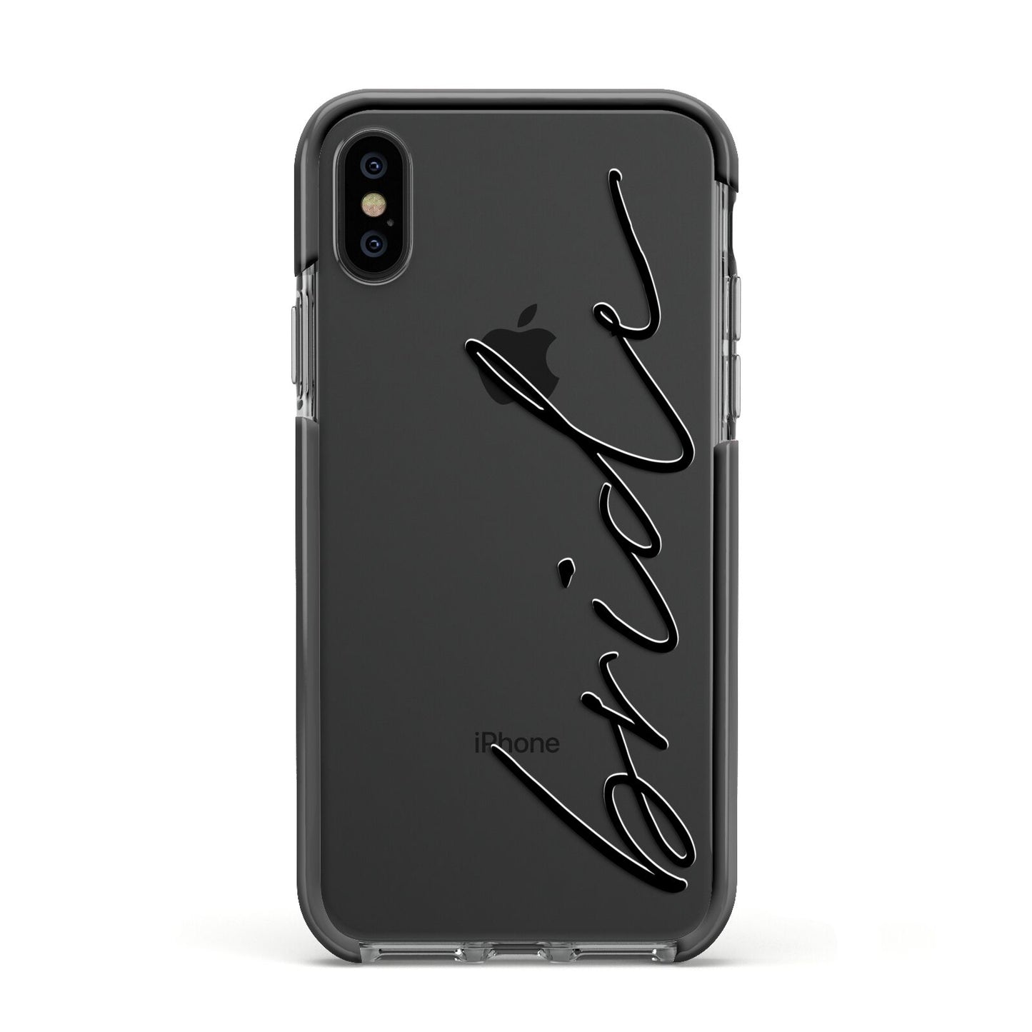 The Bride Apple iPhone Xs Impact Case Black Edge on Black Phone