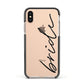 The Bride Apple iPhone Xs Impact Case Black Edge on Gold Phone