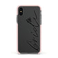 The Bride Apple iPhone Xs Impact Case Pink Edge on Black Phone