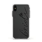 The Bride Apple iPhone Xs Impact Case White Edge on Black Phone