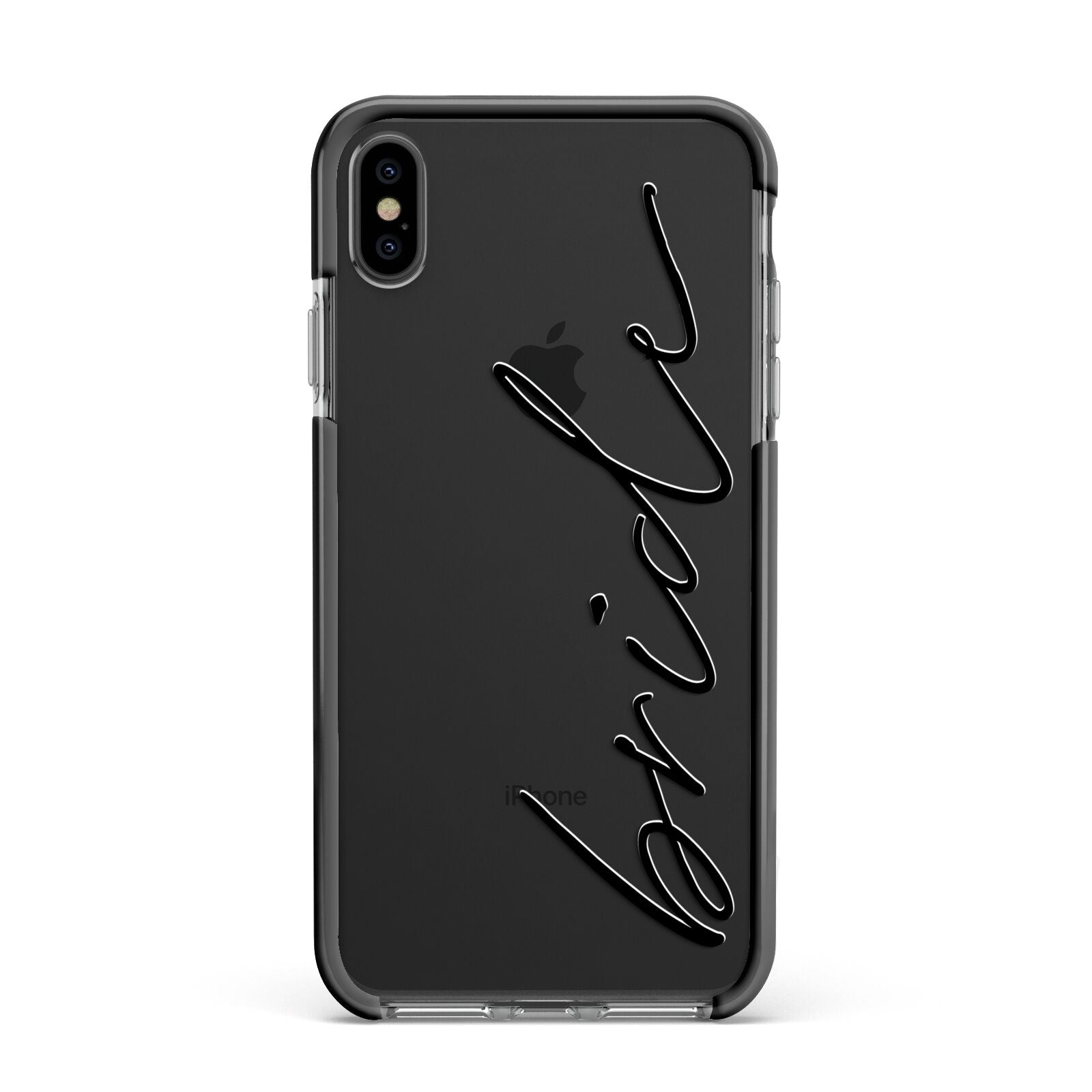 The Bride Apple iPhone Xs Max Impact Case Black Edge on Black Phone