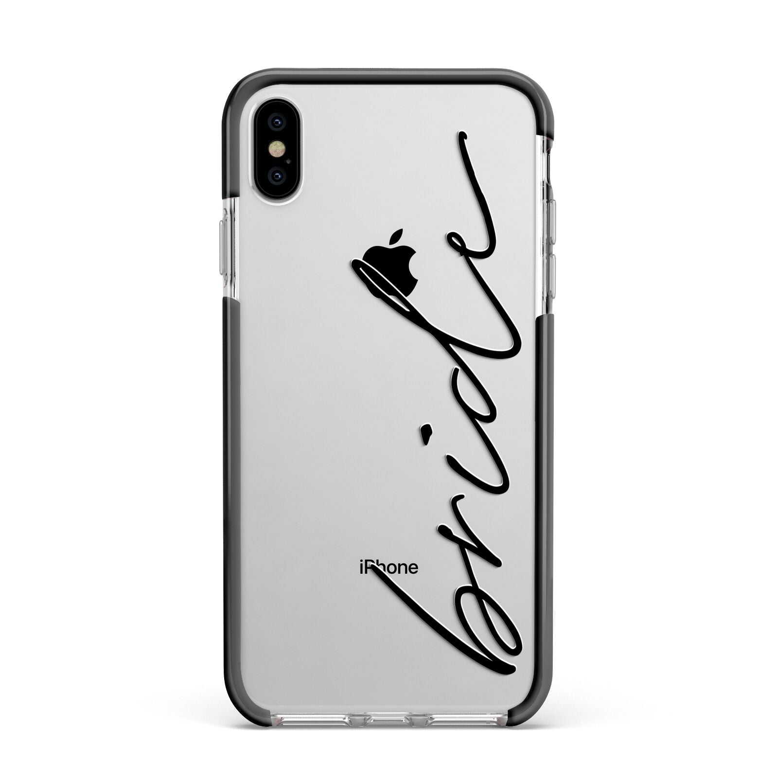 The Bride Apple iPhone Xs Max Impact Case Black Edge on Silver Phone