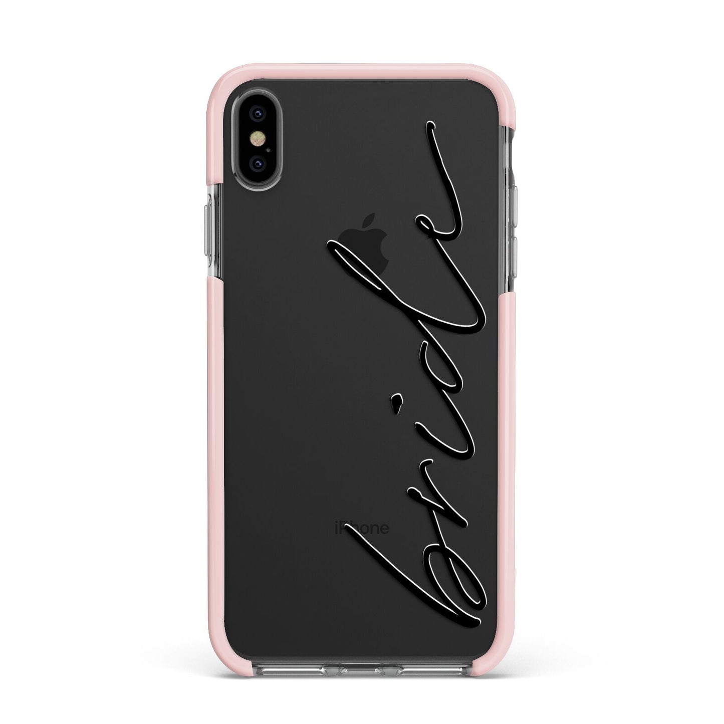 The Bride Apple iPhone Xs Max Impact Case Pink Edge on Black Phone