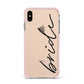 The Bride Apple iPhone Xs Max Impact Case Pink Edge on Gold Phone